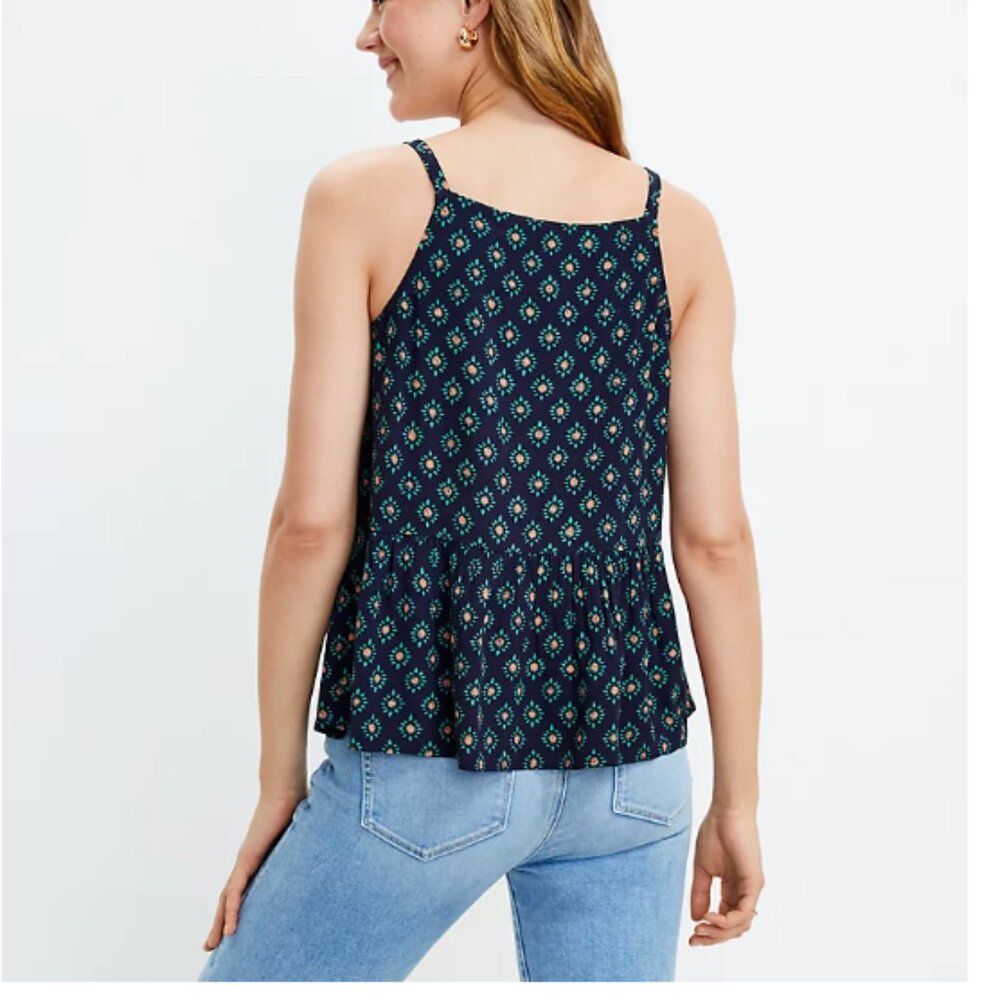 LOFT - Bloom Button Peplum Cami NWOT - Picture 3 of 6
